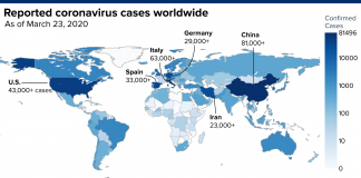 Surge in Corona cases worldwide
