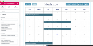 google calendar using EA events elements