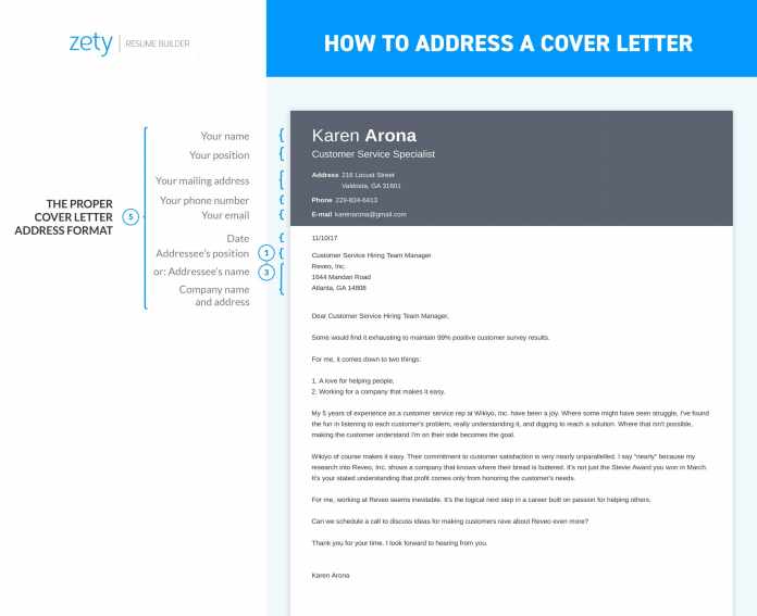 address a cover letter