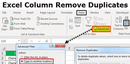 How to remove duplicates in excel