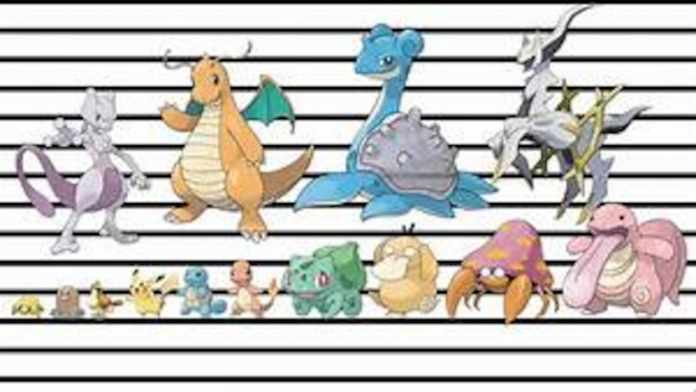 Pokemon size comparison