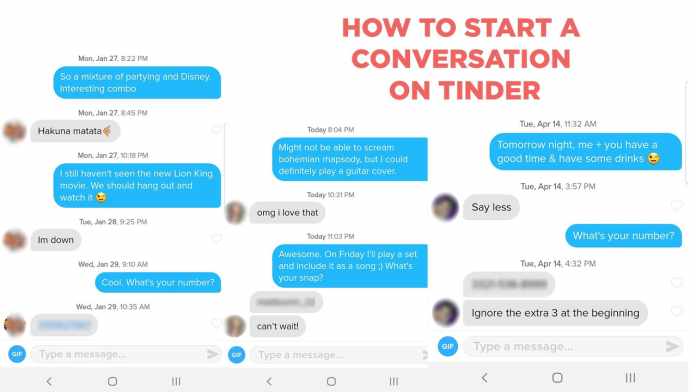 How to start a Conversation on Tinder?
